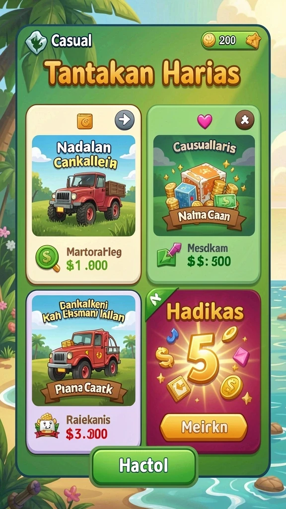 8364 - Screenshot menampilkan karakter unik yang dapat dimainkan.